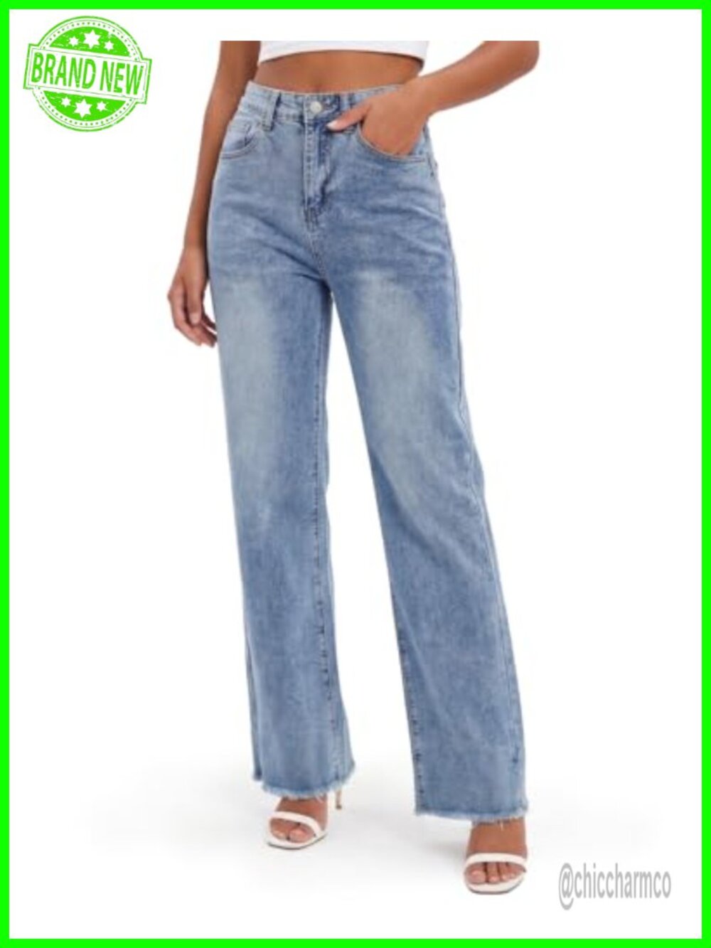 Tall Women's Straight Leg Jeans Mid Rise Stretch Denim